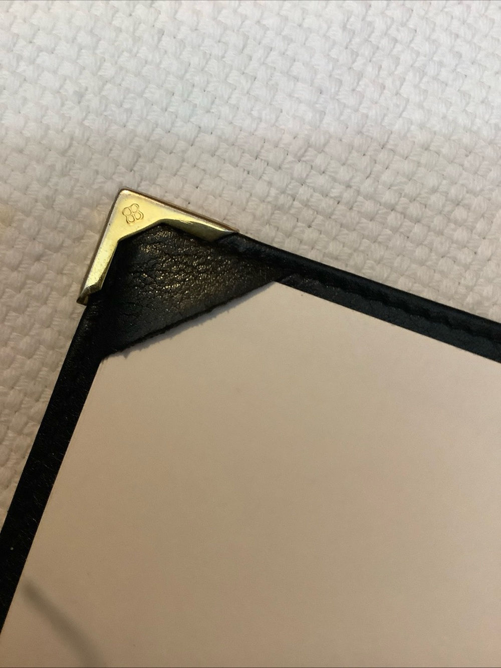 Vintage Balenciaga Paris Black Leather Notepad Holder BB Logo Gold Corners - Picture 11 of 11